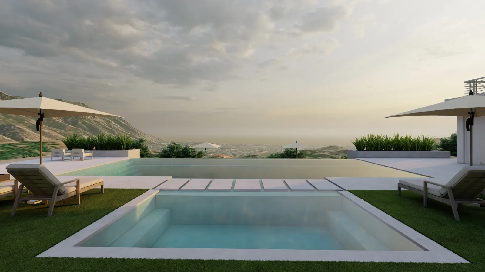 Three Falls residential water and garden design study