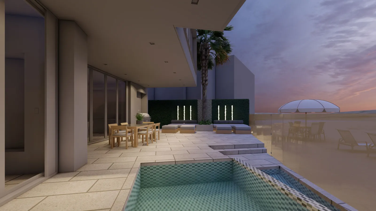 Design render of the Akoya Pearl luxury home and grounds (in design)
