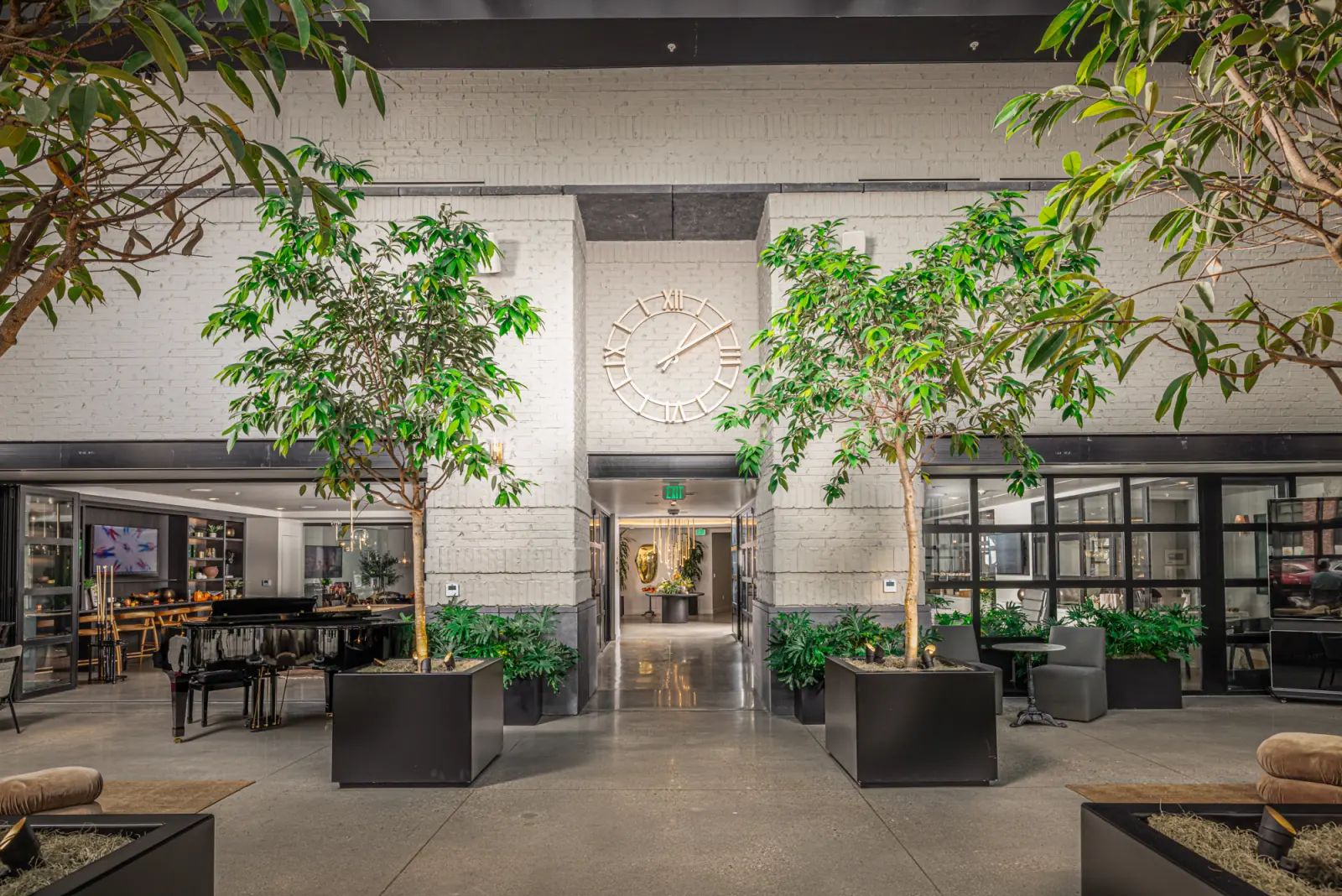 The interior atrium, read on axis