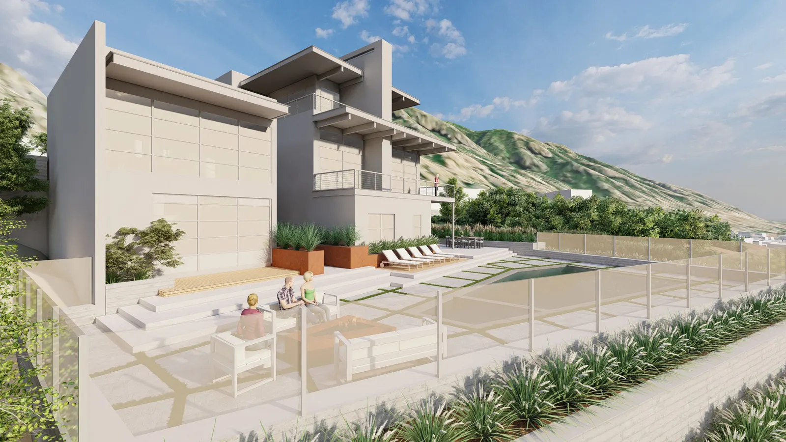 Canbury Cove, concept rendering of a luxury home landscape in Provo